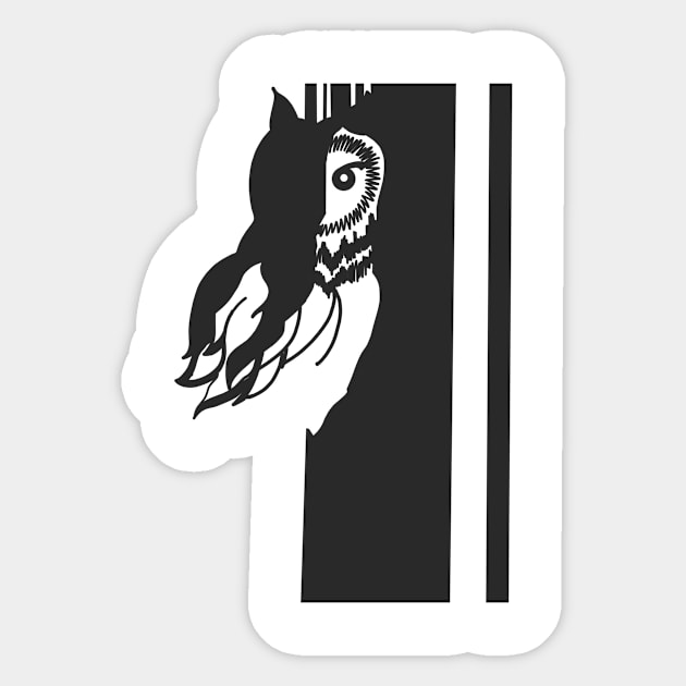 Owl watching Sticker by Clarmeleon